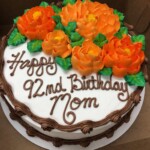Happy 92nd Birthday Cake with Orange flowers