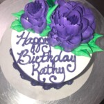 Purple Flower Birthday Cake